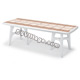Tavolo BIANCO deco top terracotta PRESIDENT TRIS - allungabile cm. 170/195/220 x 95