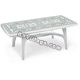 Tavolo BIANCO deco top ferro battuto PRESIDENT 2000 - rettangolare - cm. 200 x 95