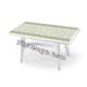 Tavolo Bianco deco top pietra  PRESIDENT 1500 - rettangolare - cm. 150 x 90
