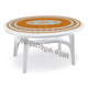 Tavolo BIANCO deco top mosaico OVOLONE 1500 - ovale - cm. 150 x 113