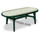 Tavolo VERDE BOSCO deco top pietra PIU' 2000 - ovale - cm. 200 x 93