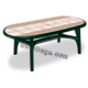 Tavolo VERDE BOSCO deco top terracotta PIU' 2000 - ovale - cm. 200 x 93