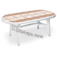 Tavolo BIANCO deco top terracotta MONTREAL PIU' 1800 - ovale - cm. 180 x 93