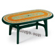 Tavolo VERDE BOSCO deco top mosaico MONTREAL PIU' 1800 - ovale - cm. 180 x 93