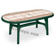Tavolo VERDE BOSCO deco top terracotta MONTREAL PIU' 1800 - ovale - cm. 180 x 93