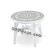 Tavolo BIANCO deco top ferro battuto BOSS 95 CONTRACT - rotondo - diametro cm. 95