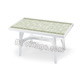 Tavolo BIANCO deco top pietra RETTANGO CONTRACT - rettangolare - cm. 140 x 80