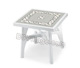 Tavolo BIANCO deco top ferro battuto QUADROMAX CONTRACT - quadrato - cm. 80 x 80