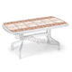 Tavolo BIANCO deco top terracotta RIBALTO CONTRACT - rettangolare - cm. 160 x 90