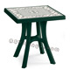 Tavolo VERDE BOSCO deco top ferro battuto DADDY 70 X 70 CONTRACT - quadrato - cm. 70 x 70