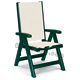 POLTRONE  PIEGHEVOLI ESMERALDA TEX VERDE BOSCO - TELO AVORIO