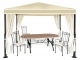 Gazebo 3x3 con Tetto in PVC, Colore bordeaux, Mod. Ravel
