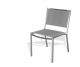 Sedia in Batilene, Struttura in Acciaio Inox, Colore Grigio, Mod. Millenium
