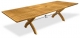 Tavolo da Pranzo in Teak e Acciaio Inox, Forma Rettangolare Mod. Alexis con doppia estensione