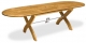 Tavolo da Pranzo in Teak e Acciaio Inox, Forma Ovale Mod. Alexis