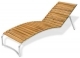 Lettino Prendisole in Teak, Struttura in Acciaio, Mod. Millenium