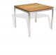 Tavolo da Pranzo quadro mod. Rio . Superficie in Teak, Struttura in Acciaio Inox