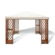 Gazebo 3x2, Tetto in Poliestere, Colore Ecr�, Mod. Mirto