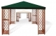 Gazebo 3x2, Tetto in Poliestere, Colore Verde, Mod. Mirto