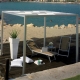 Gazebo in Alluminio 3x3, Mod. Orchestra ,Tetto Piano con 2 Arrotolatori, 4 Traversi 280x10x10,
