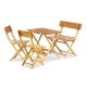 Set pranzo Weston in legno 4 posti, pieghevole