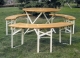 Set Birra Tondo pieghevole  3 Panche + 1 Tavolo