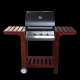Barbecue a GPL-Metano con Sistema di Cottura Dual System Mod. Special PartyR2