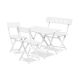 Set pranzo Dack in legno 4 posti , bianco pieghevole