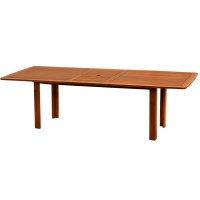 Tavolo rettangolare in legno di keruing CITRUS, allungabile
