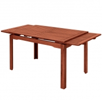 Tavolo rettangolare in legno di keruing THUJA, allungabile