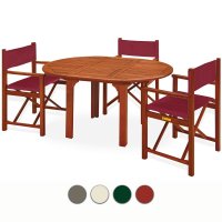 Set pranzo da giardino in legno AGAVE/LILIUM da 4 posti