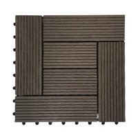Quadrotta in legno composito WPC BAMBOO 31x31 cm per pavimentazione - Scatola da 11 pezzi
