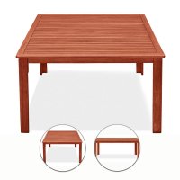 Tavolo in legno di keruing NARCISO, quadrato o rettangolare