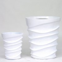 Vaso WAVE Laccato Bianco lucido