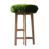 Sgabello STOOL rivestito con erba sintetica