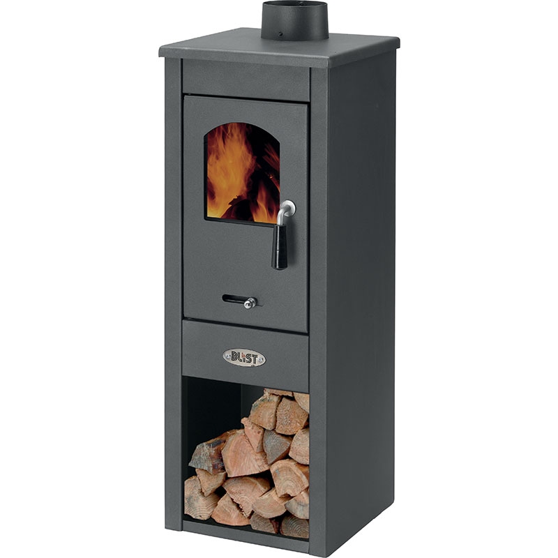 Stufa a legna EKONOMIK LUX LM 6,5 kW, con vano portalegna