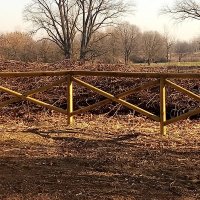 Recinzione a croce di S. Andrea a palo pieno in legno di pino - Vendita al m lineare