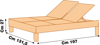 Lettino chaise longue giardino in rattan