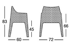 Dimensione poltrona MAXIMA by Scab