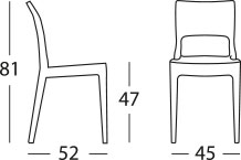 Dimensione sedia ISY ANTISHOCK by Scab