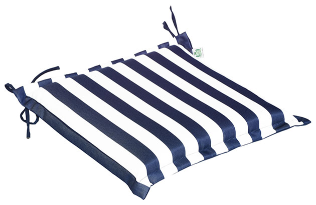 Cuscino per seduta 38x38 cm con volant ONDA BLU