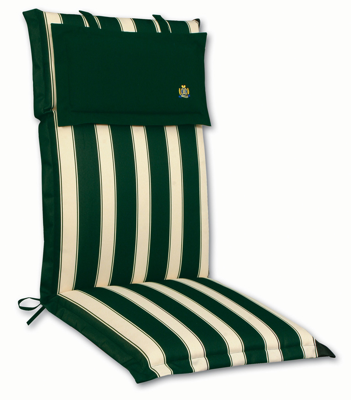 Cuscini per poltrona alta 114x46 cm con volant, vari colori