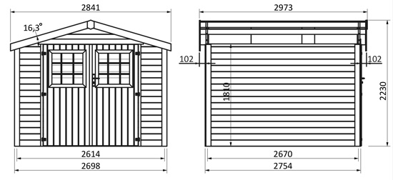 dimensioni casetta in legno Acero