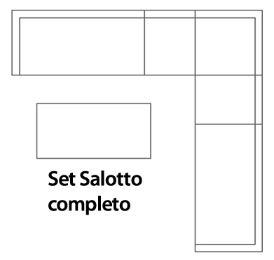 Set Salotto in textilene In e Out con cuscini