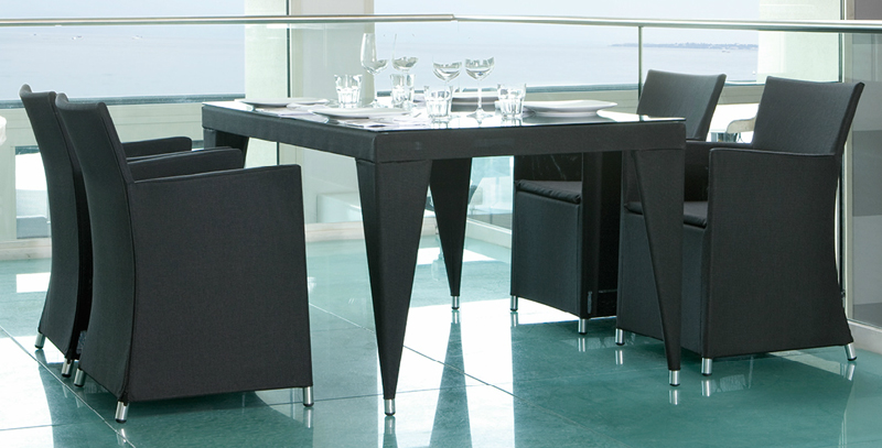 Set pranzo da giardino in textilene EXTRO, con cuscini