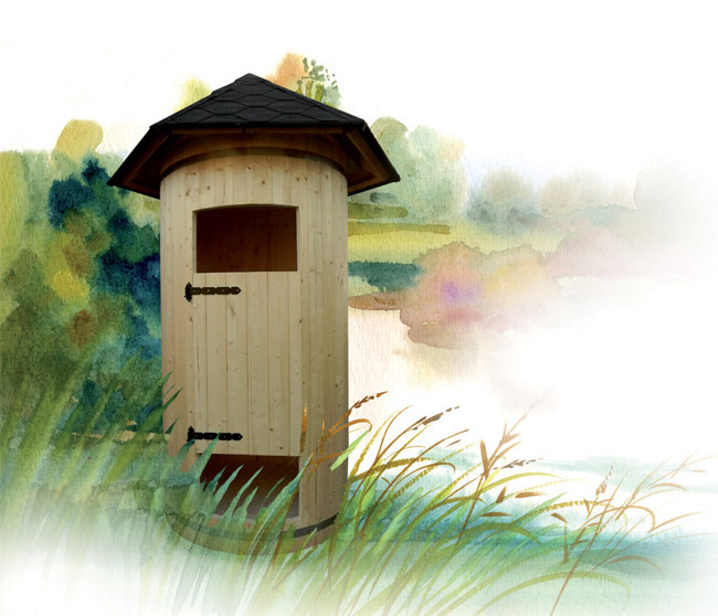 Cabina doccia da esterno TILLI in legno