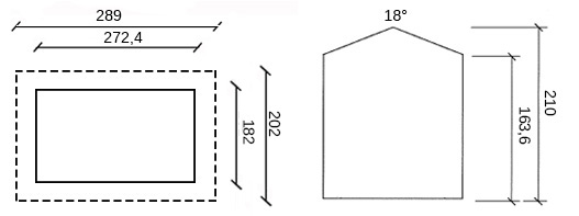 disegno dimensioni casetta in legno camilla