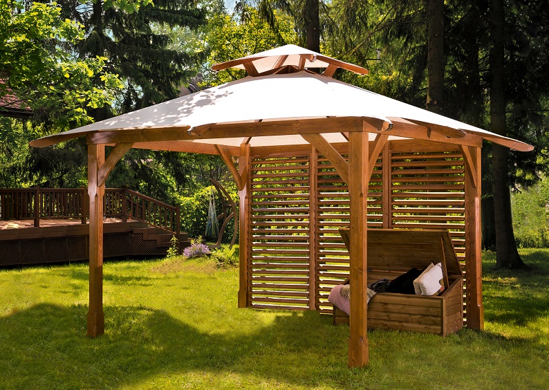 gazebo in legno da giardino