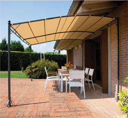 Pergola a parete in ferro 4 x 3 m