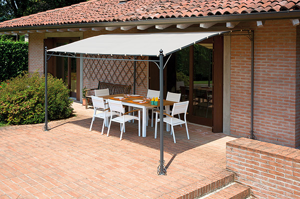 Pergola a parete in ferro 4 x 3 m